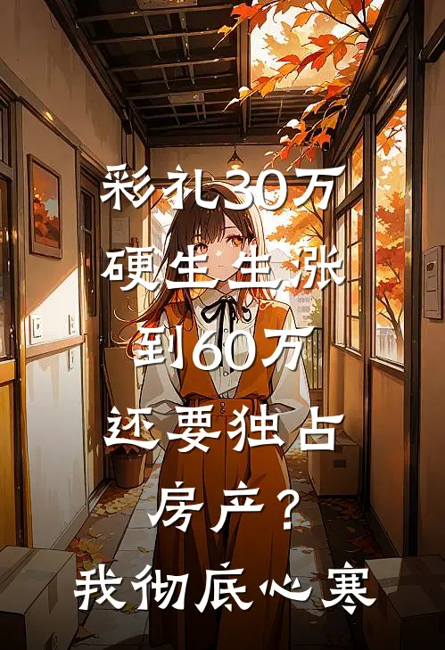 彩礼30万硬生生涨到60万，还要独占房产？我彻底心寒