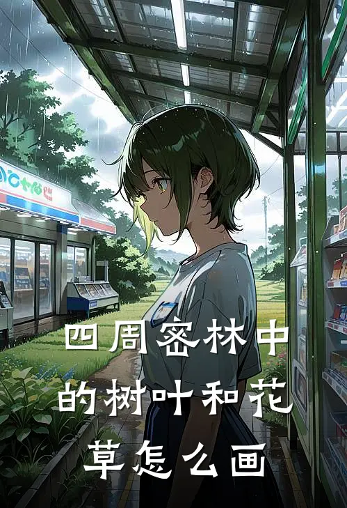 四周密林中的树叶和花草怎么画